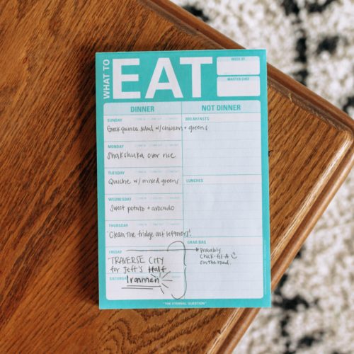 the best notepad for weekly meal prep